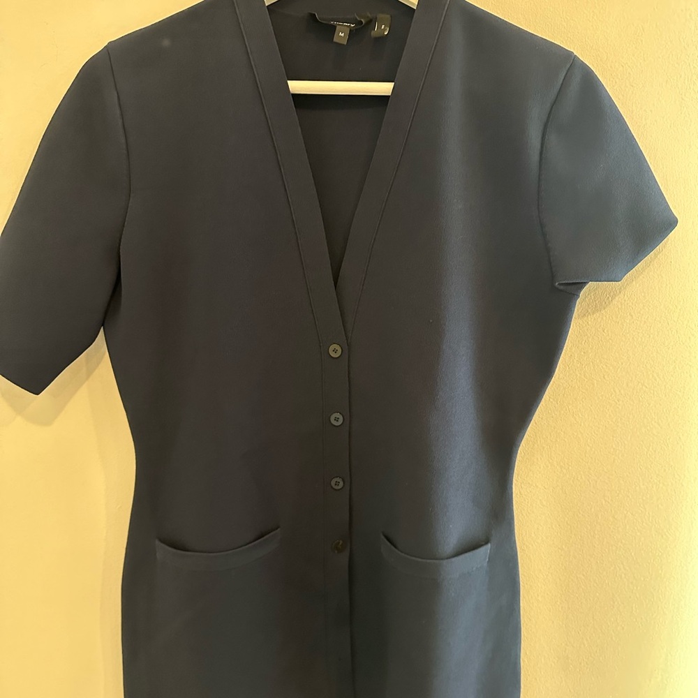 Theory Navy Short Sleeve Top